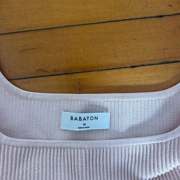 Babaton Light Pink Ribbed Tank Top - Picture 3 of 3